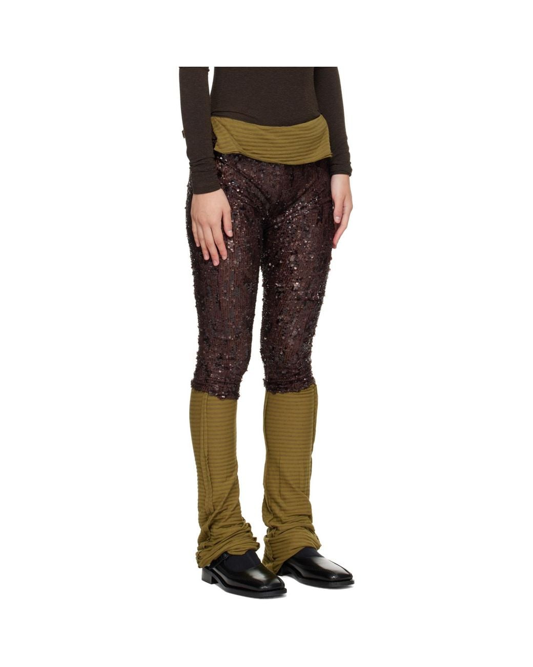 Edward Cuming Multicolor Khaki & Jazz Leggings