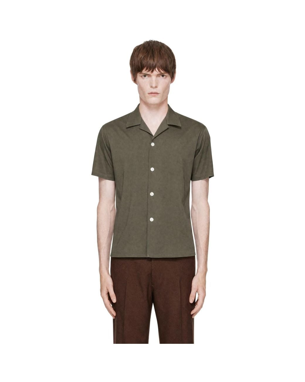 Second/Layer Brown Khaki Avenue Shirt for men