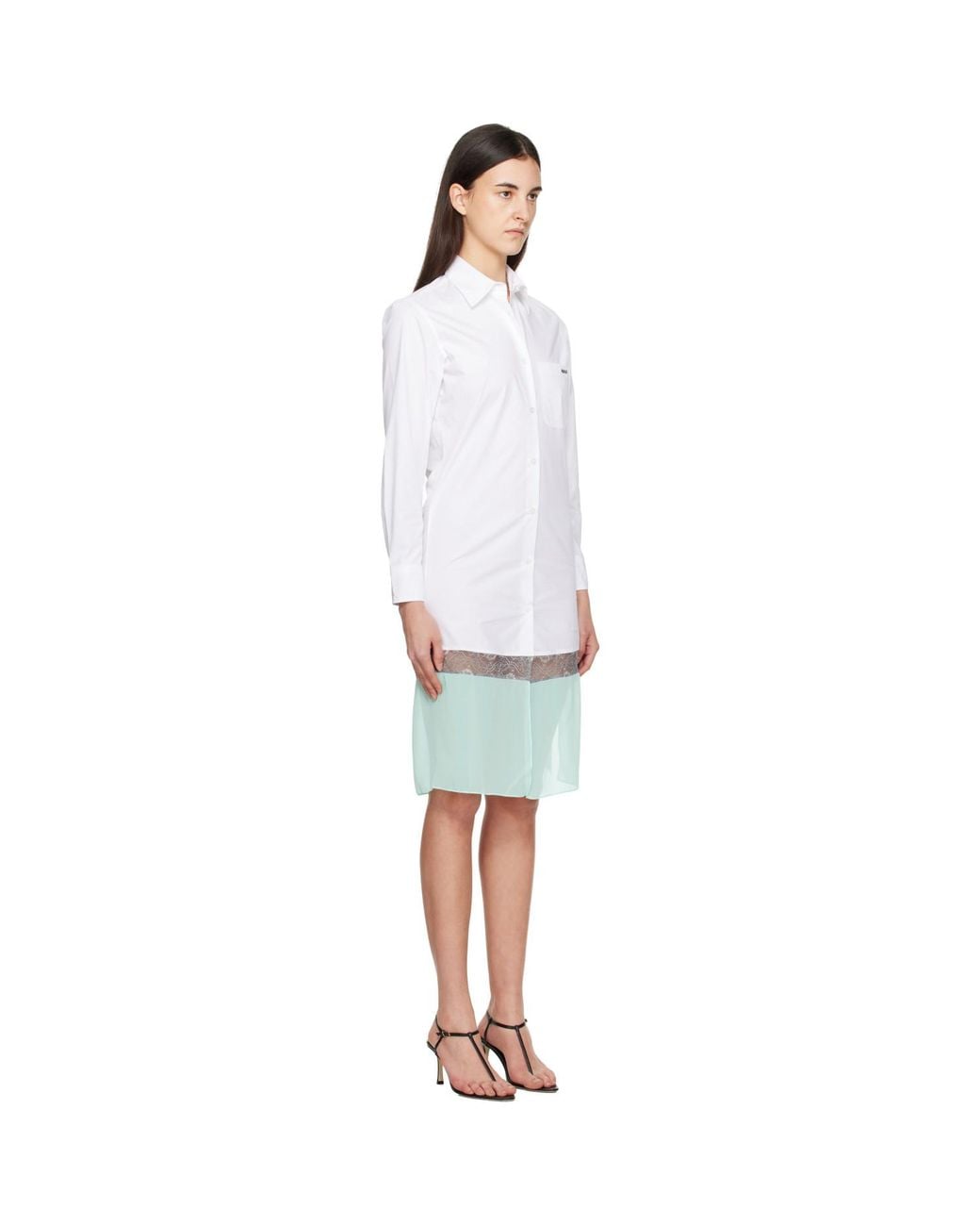 Coperni Black Multi Layer Shirt Midi Dress