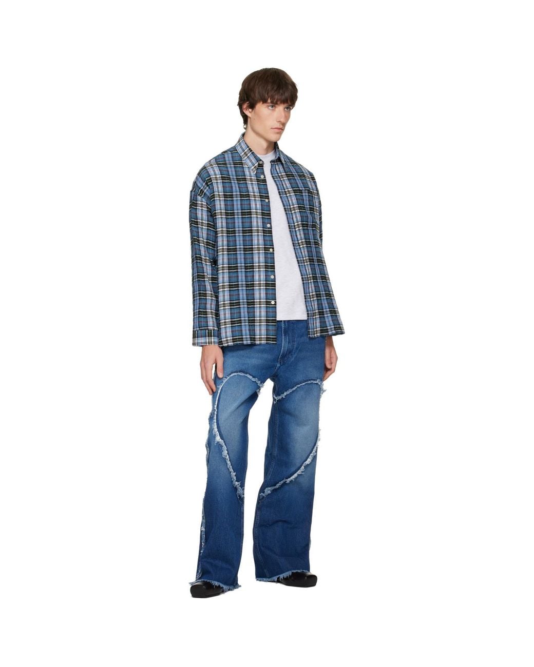 Carne Bollente Blue Love Pants Live On Jeans for men