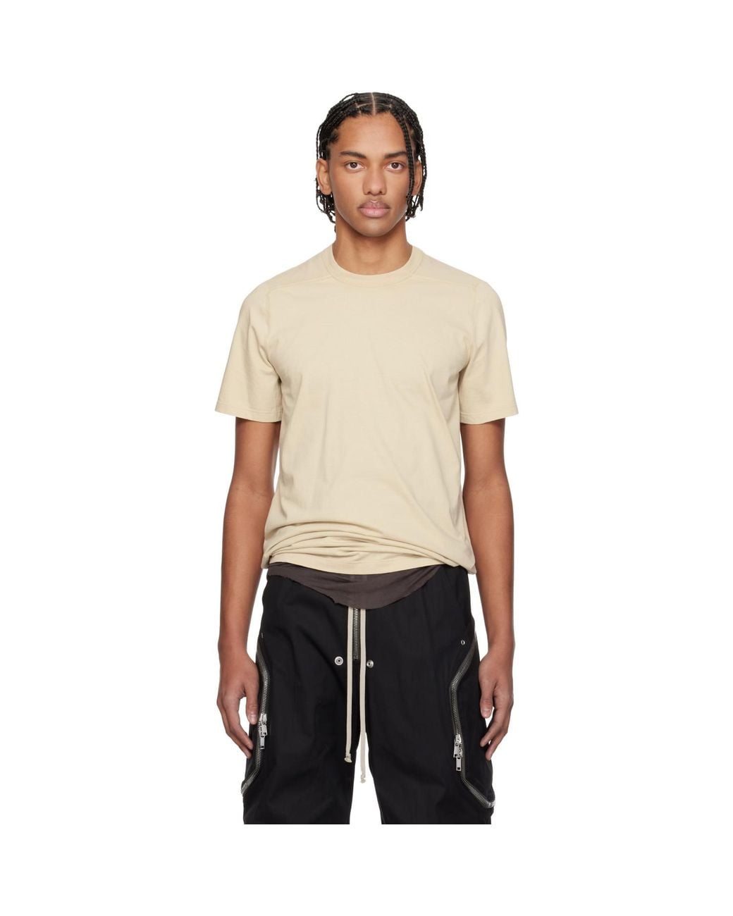 Rick Owens Black Off- Temple Level T-Shirt for men
