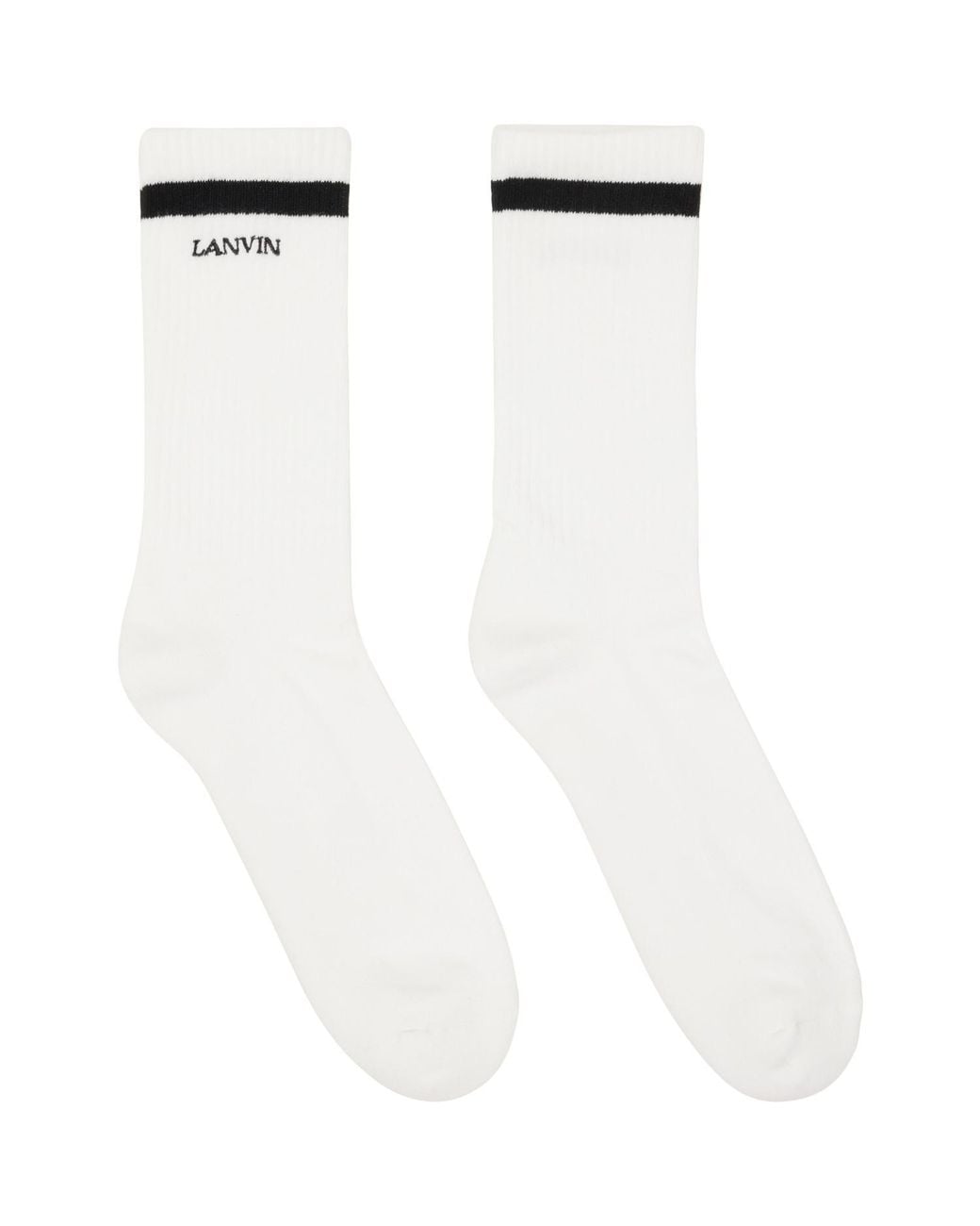 Lanvin White Classic Socks for men