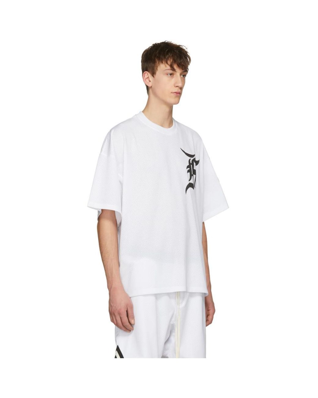Fear Of God Ssense Exclusive White Mesh Batting Practice Jersey T ...