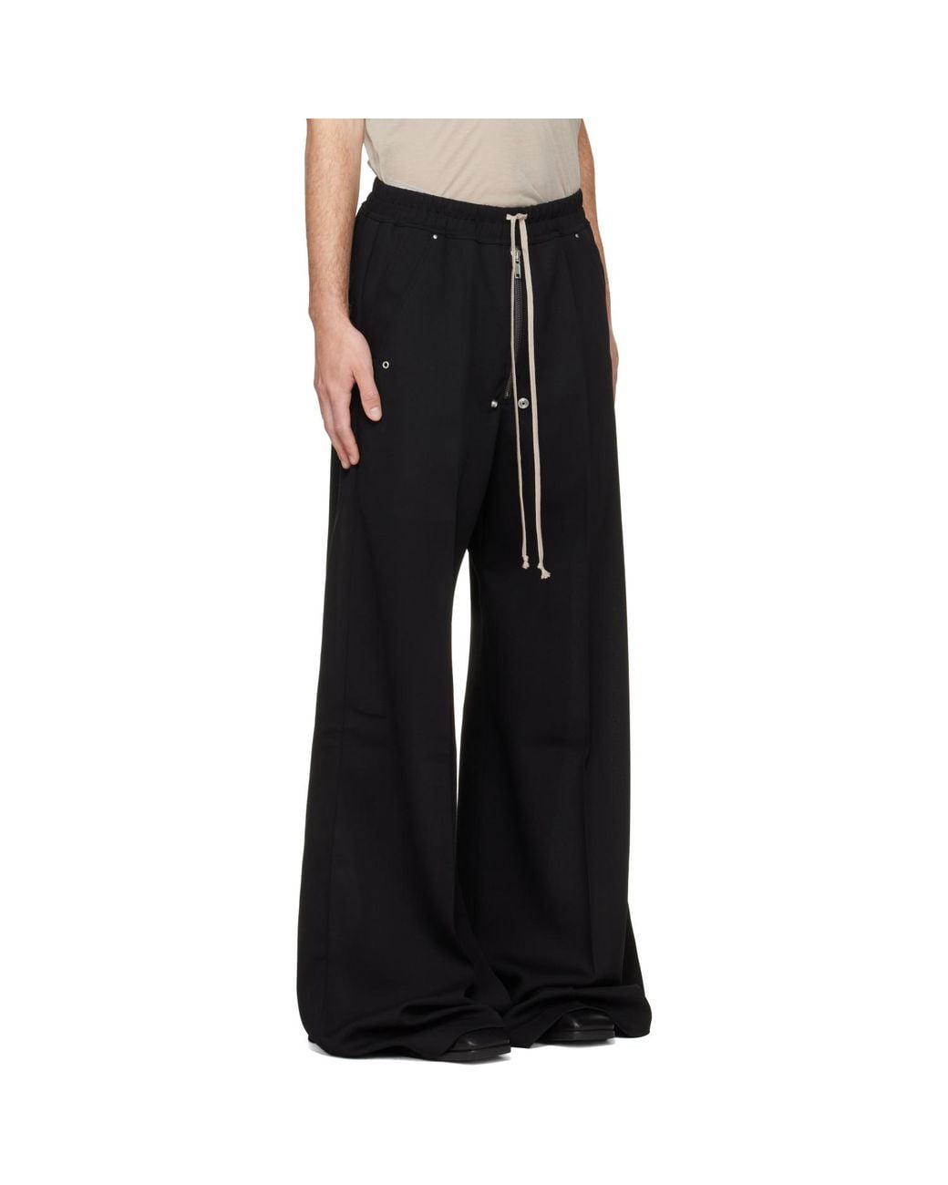 Rick Owens Black Tower Wide Bela Trousers for men