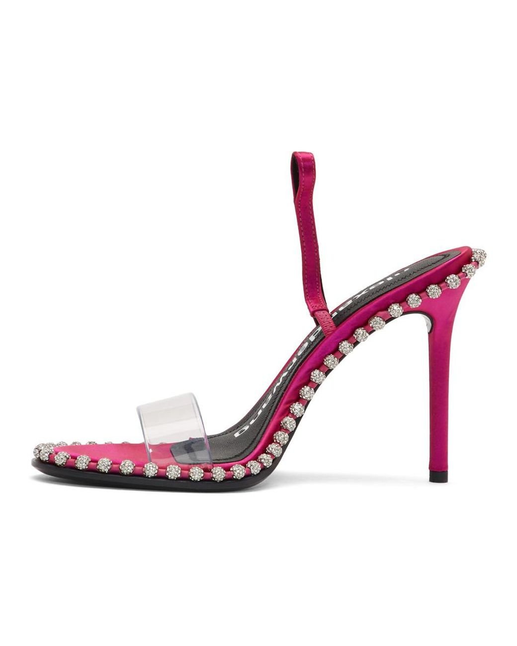 Alexander Wang Nova Crystal studded Pvc Satin Slingback