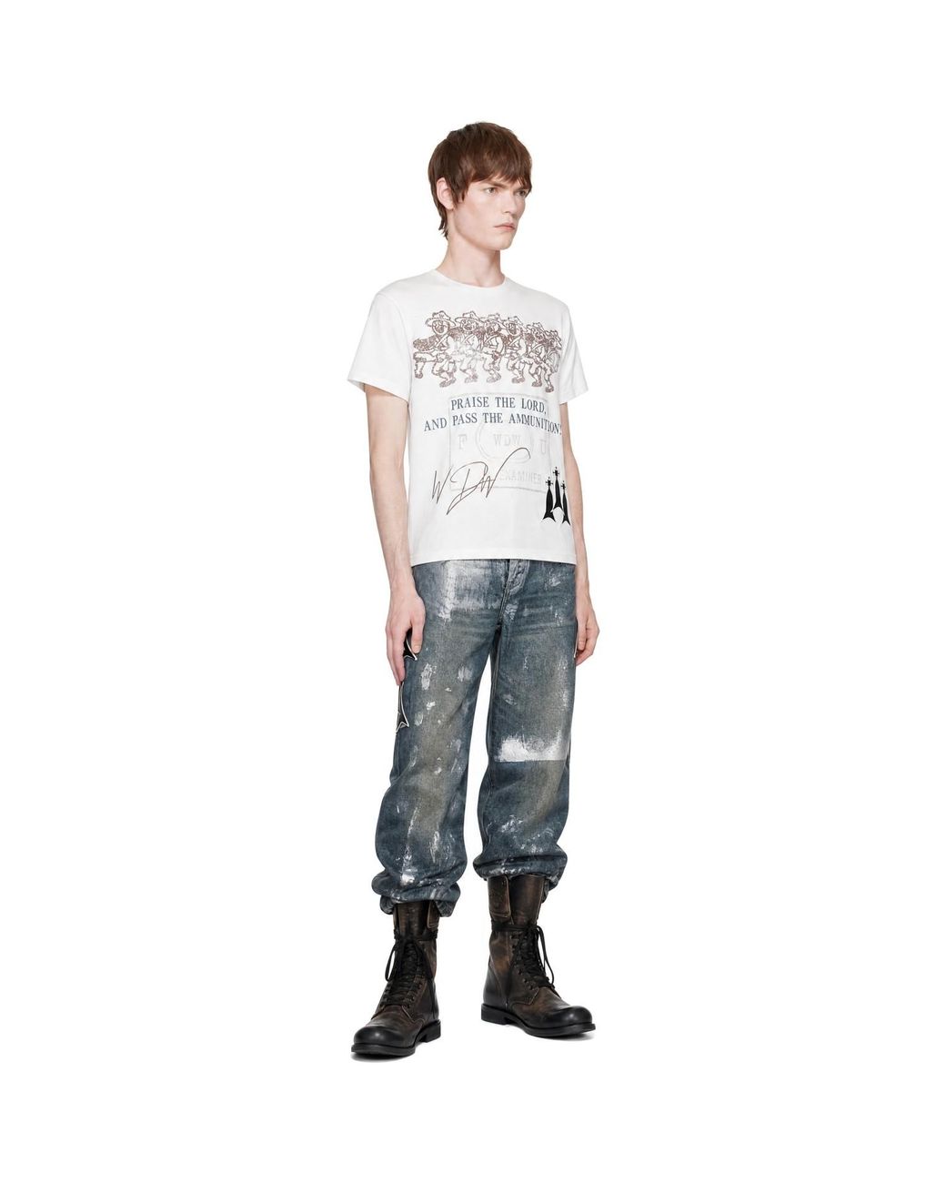 Who Decides War White Postal Jersey Short Sleeve T-Shirt for men