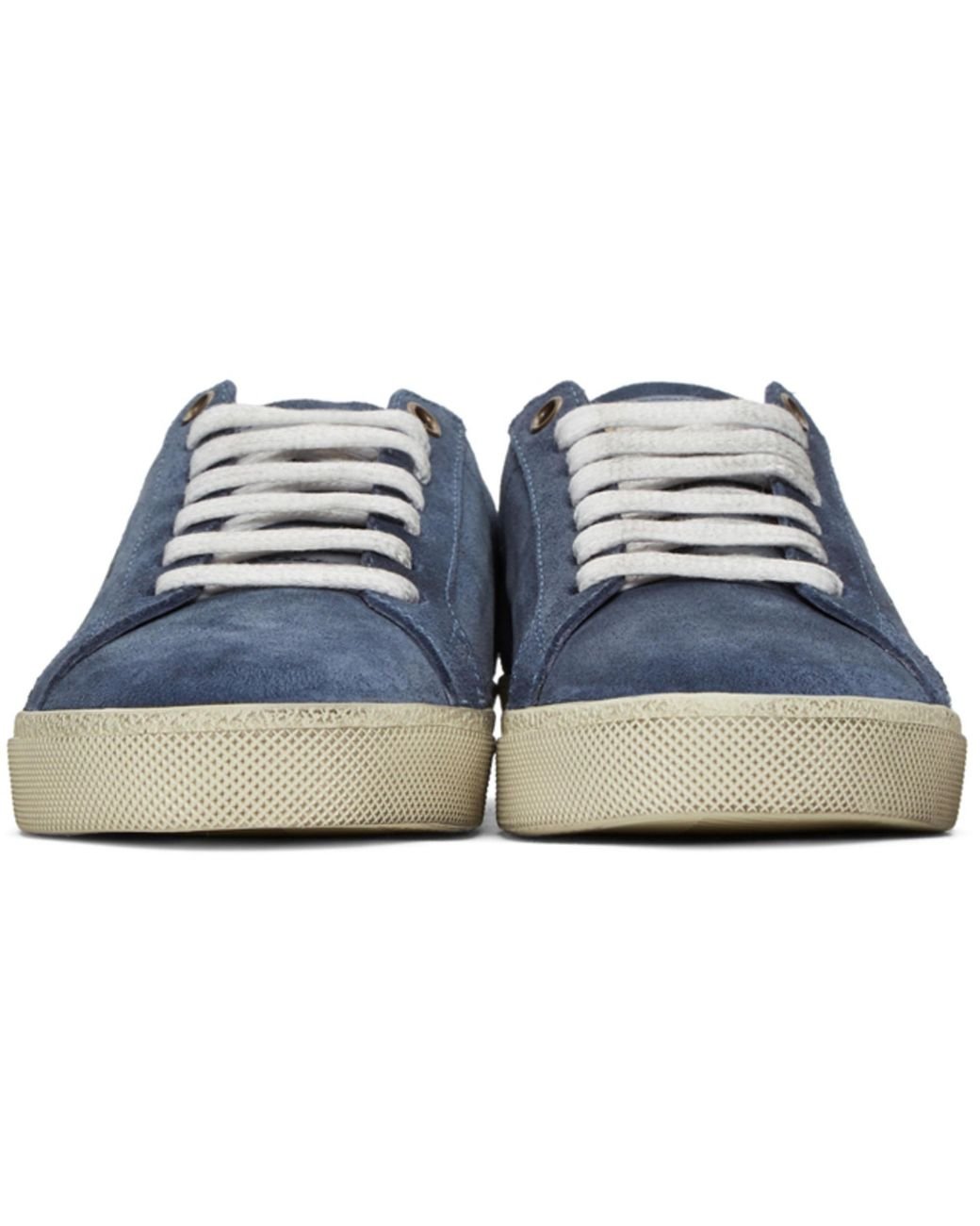 Blue saint laurent sneakers best sale