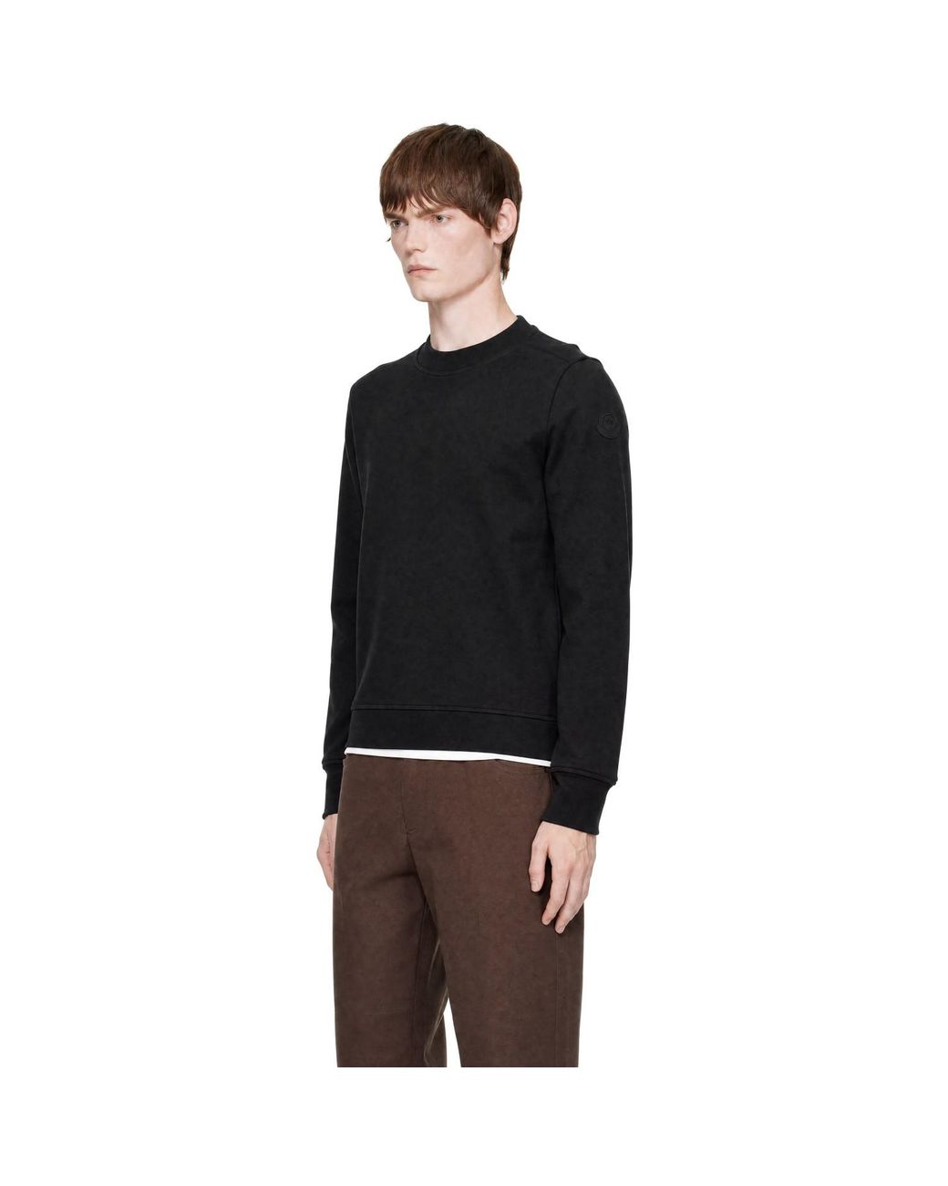 Moncler Black Matt Sweatshirt for men