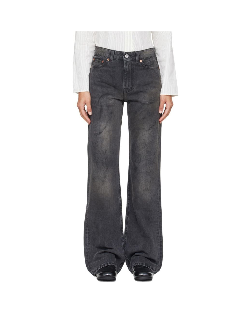 Our Legacy Gray Boot Cut Jeans