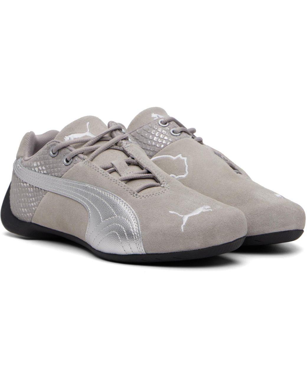 PUMA Gray Future Cat Emboss Sneakers