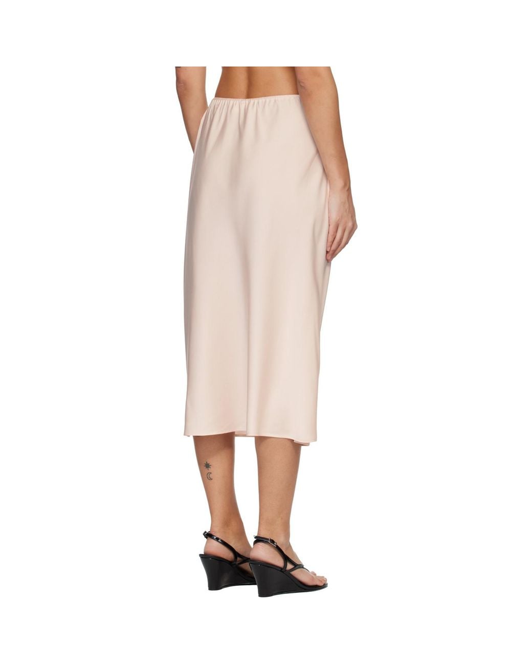 Lisa Yang Natural Silk Midi Skirt