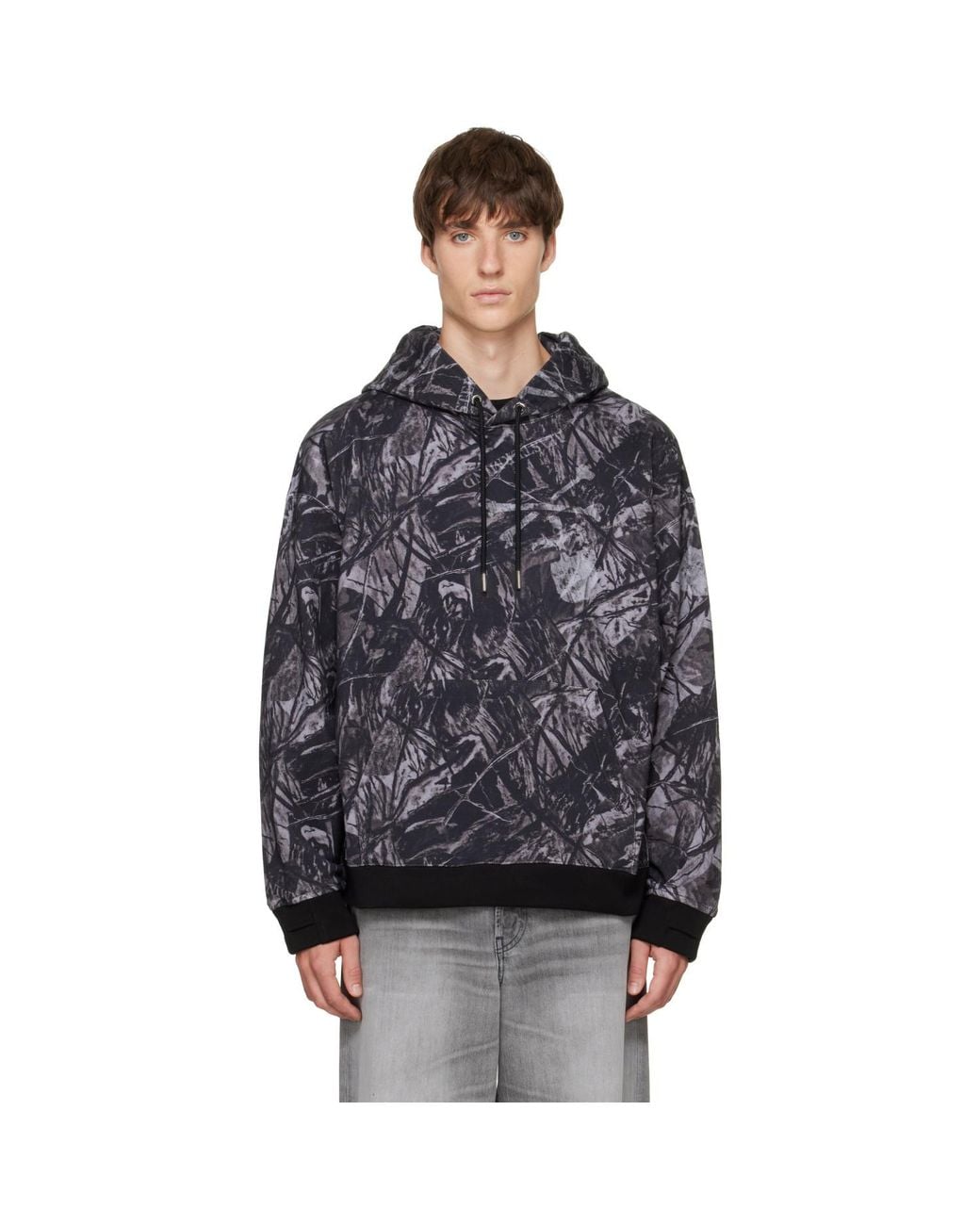 MASTERMIND WORLD Black Og Forest Camo Hoodie for men