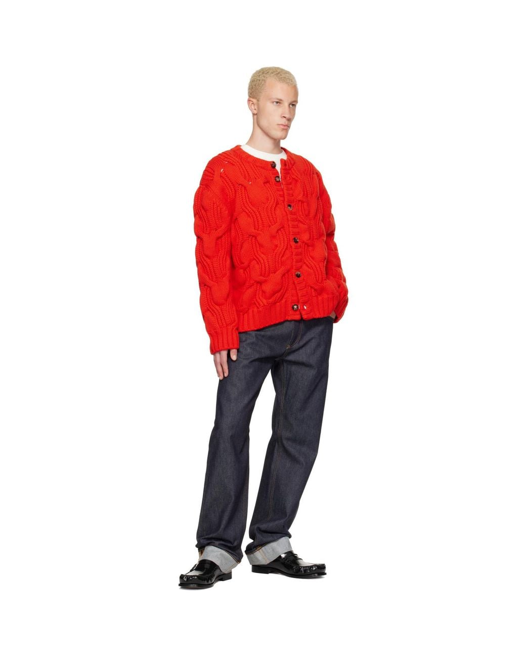 Bottega Veneta Blue Rolled Cuffs Jeans for men