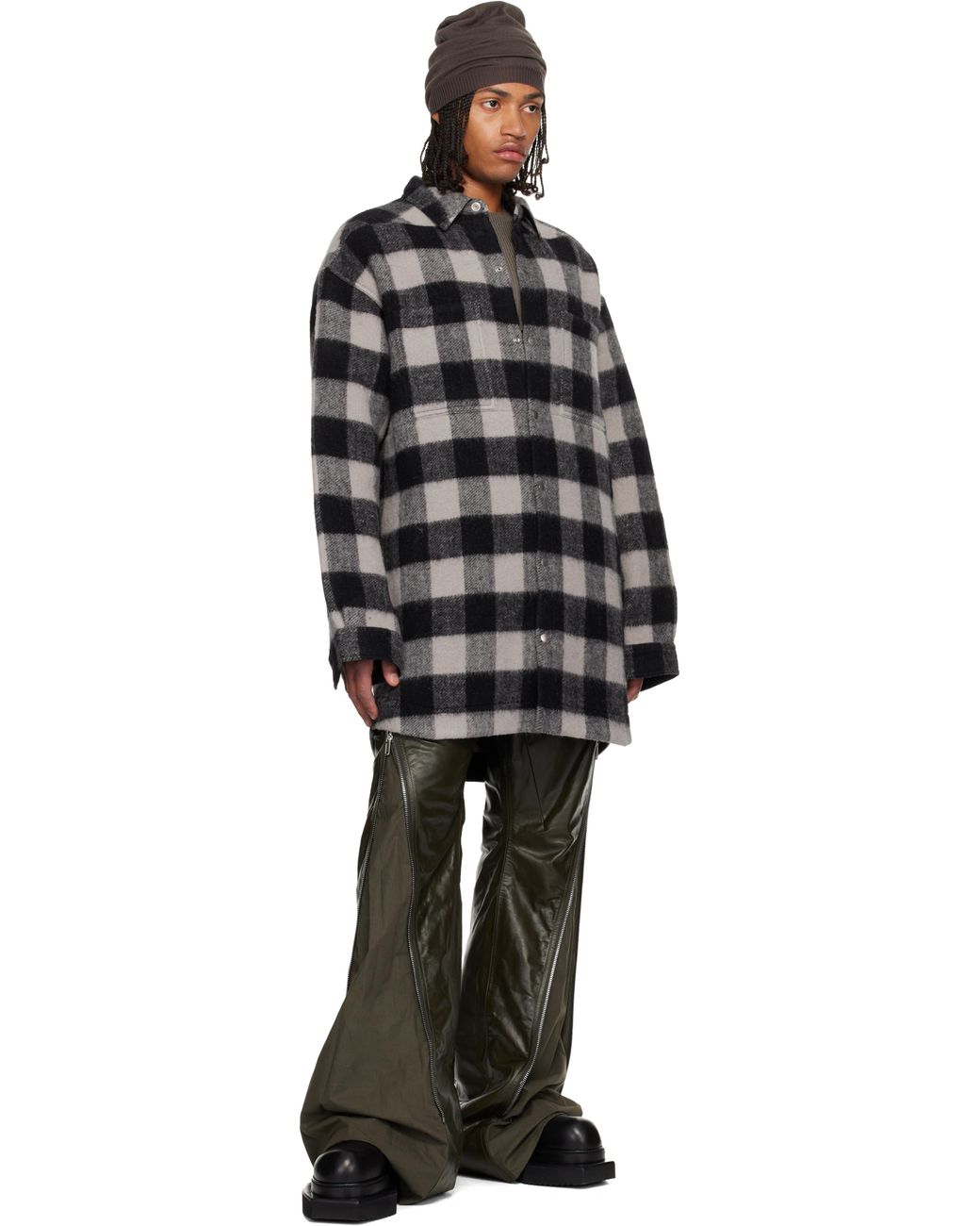 メンズ Rick Owens ブラック Concordians オーバーサイズ オーバーシャツ Black