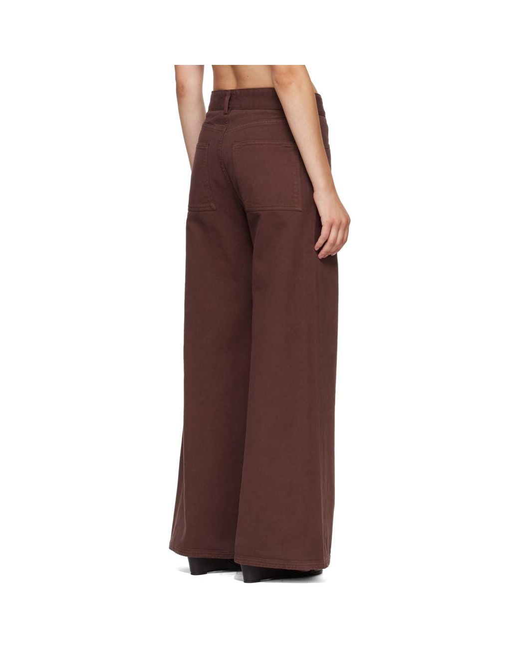 Baserange Brown Tajo Wide Trousers