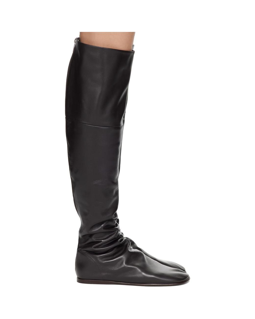 Lemaire Black Knee Top Glove Flat Boots