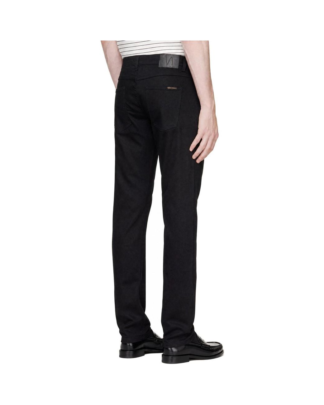Nudie Jeans Black Lean Dean Jeans for men