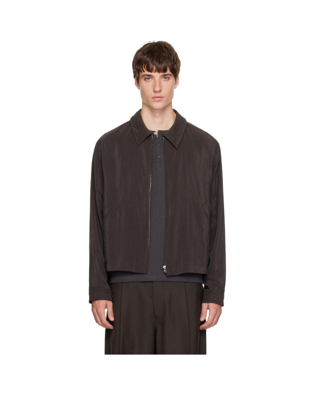 Lemaire Black Light Zipped Blouson Jacket for men
