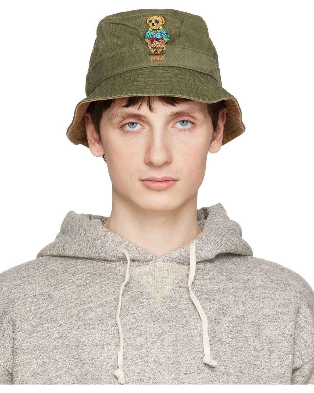 Polo Ralph Lauren Green Polo Bear Bucket Hat for Men | Lyst