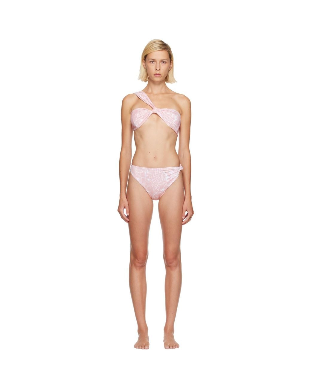 Balmain Pink Bandeau Bikini
