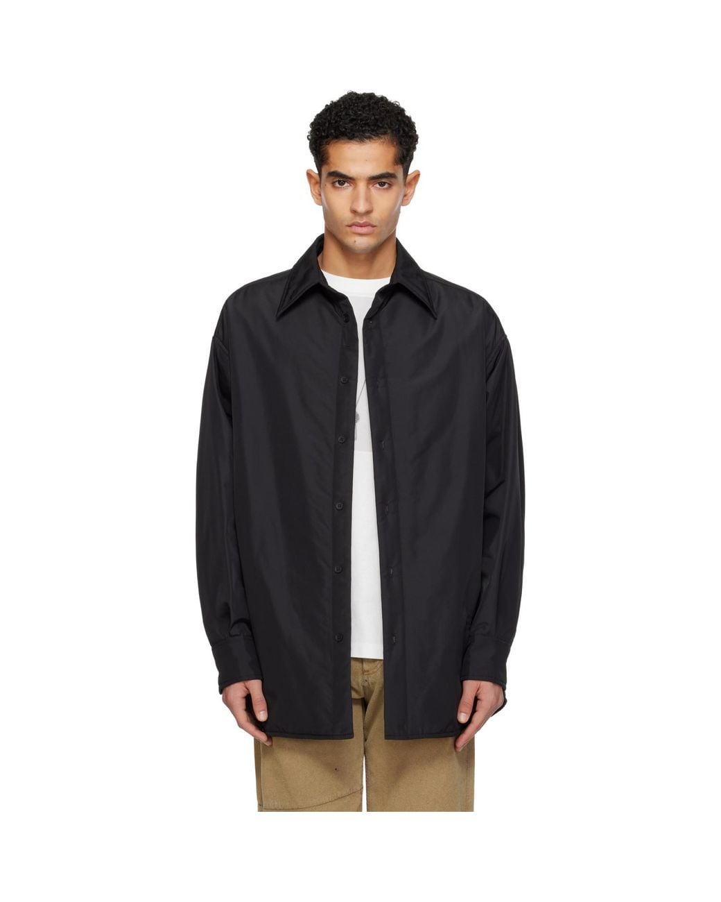 MM6 by Maison Margiela Blue Padded Overshirt for men