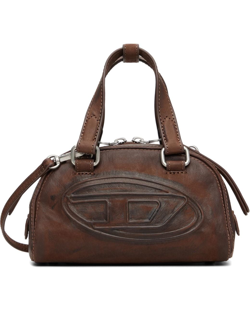 DIESEL Brown 1Dr Dome Soft Crossbody Bag