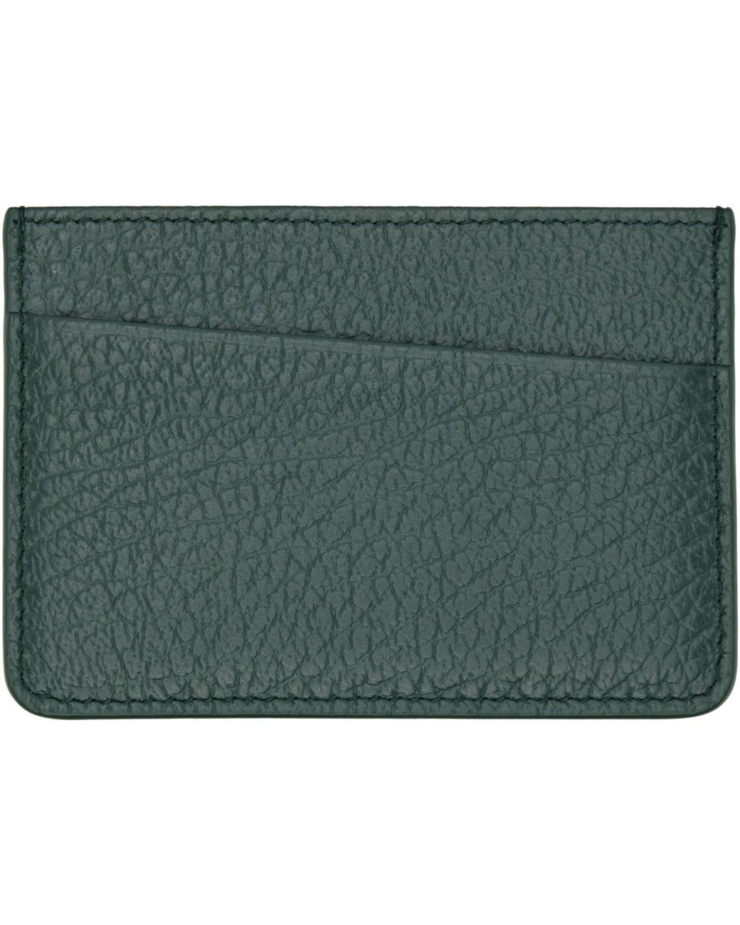 Maison Margiela Green Four Stitches Card Holder