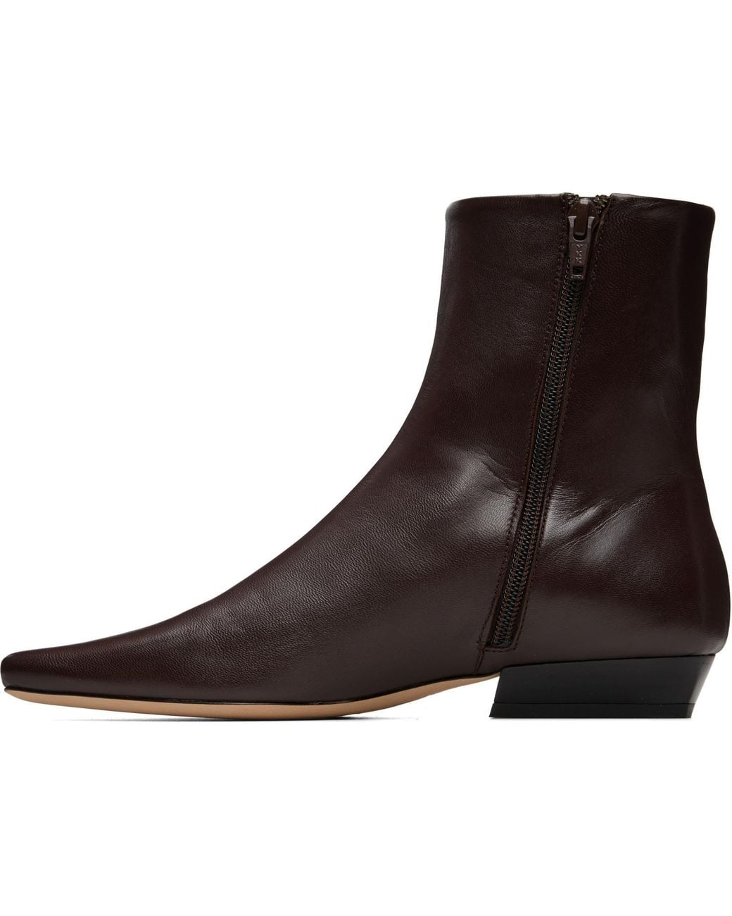 Staud Brown Wally Flat Ankle Boots