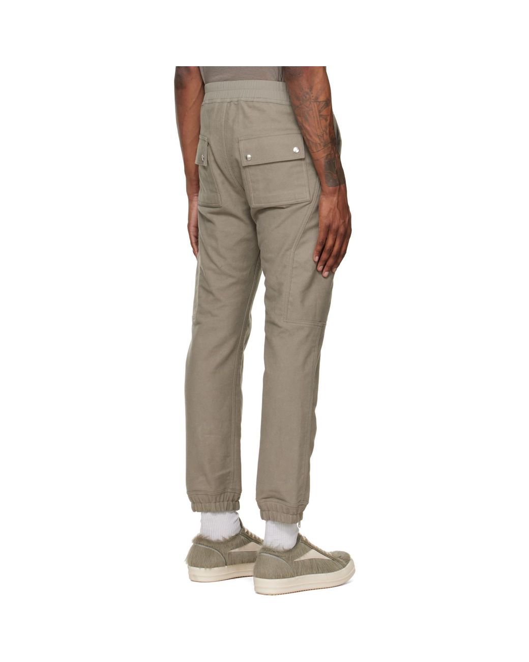 Rick Owens Natural Tower Heizer Cargo Pants for men
