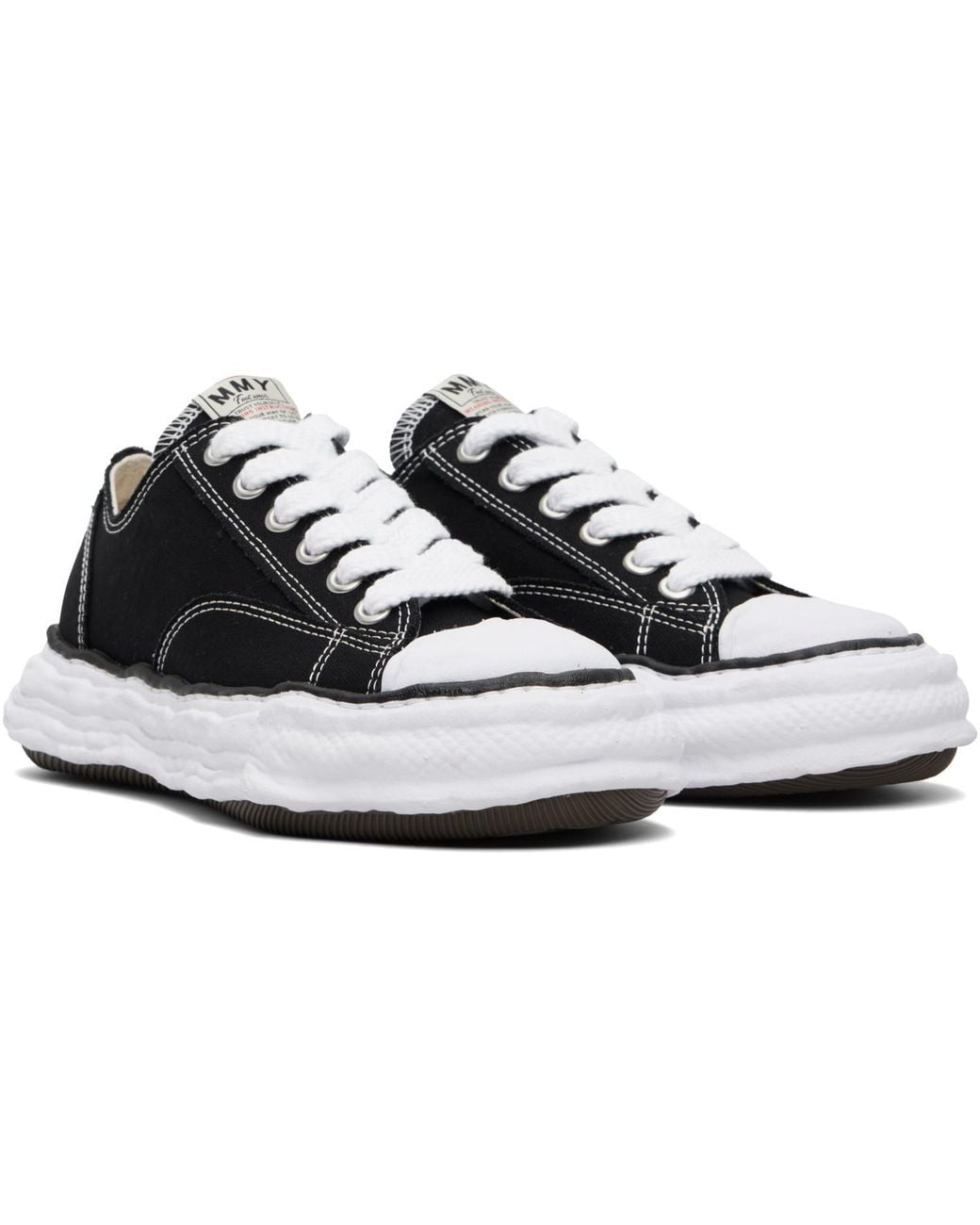 Maison Mihara Yasuhiro Black Peterson23 Og Sole Canvas Low-Top Sneakers for men
