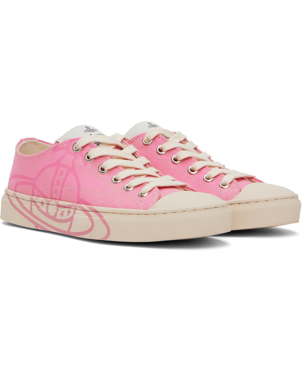 ★Vivienne Westwood★ ピンク Plimsoll ローカットスニーカー Vivienne Westwood Pink Low Top Plimsoll Sneakers Vivienne