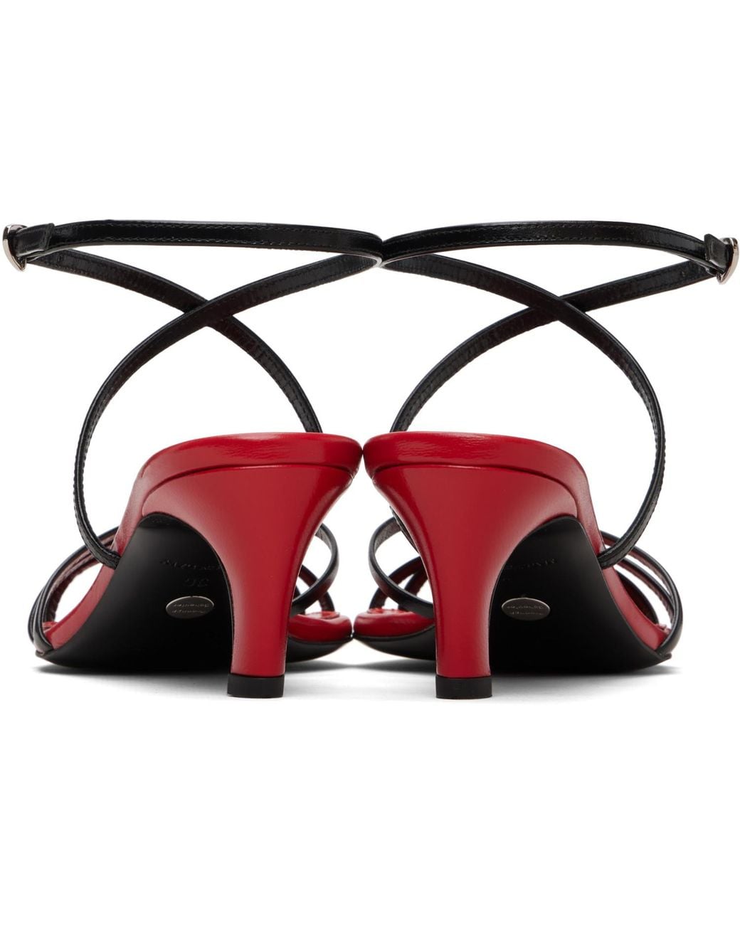 Proenza Schouler Black Uma Ankle Strap Heeled Sandals