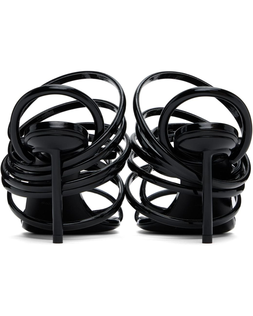 Alaïa Black Multistrap Heeled Sandals