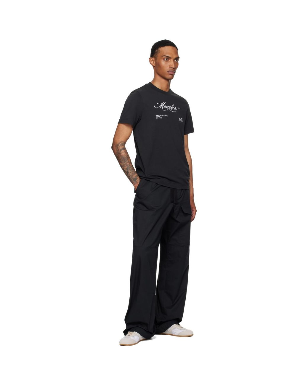 Moncler Black Archivio Creativo T-Shirt for men