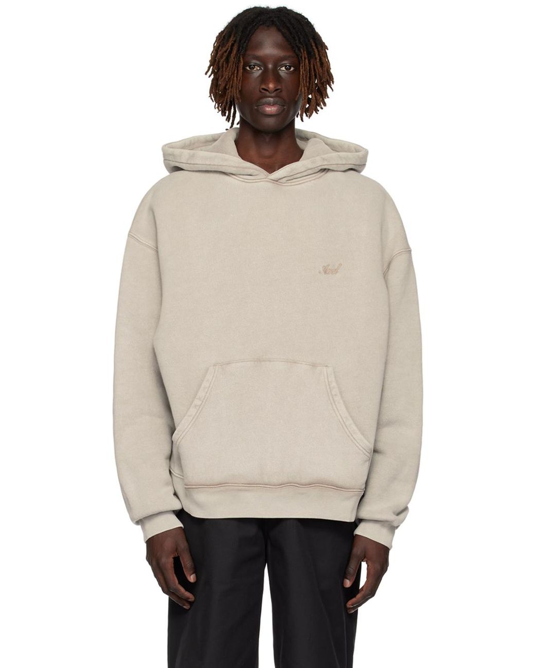 Axel Arigato Gray Relay Hoodie in Black for Men | Lyst UK