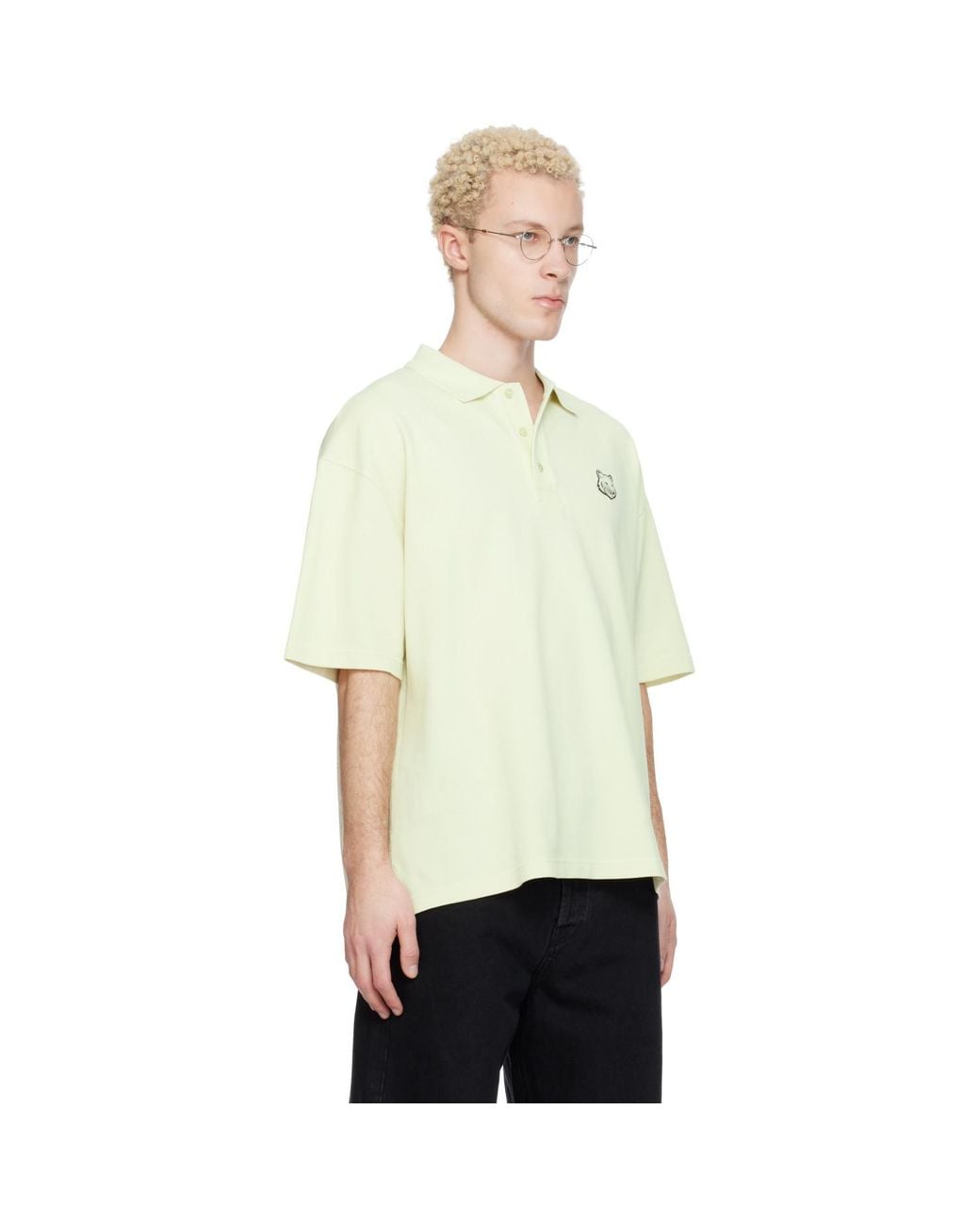 Maison Kitsuné Natural Fox Head Oversize Polo for men