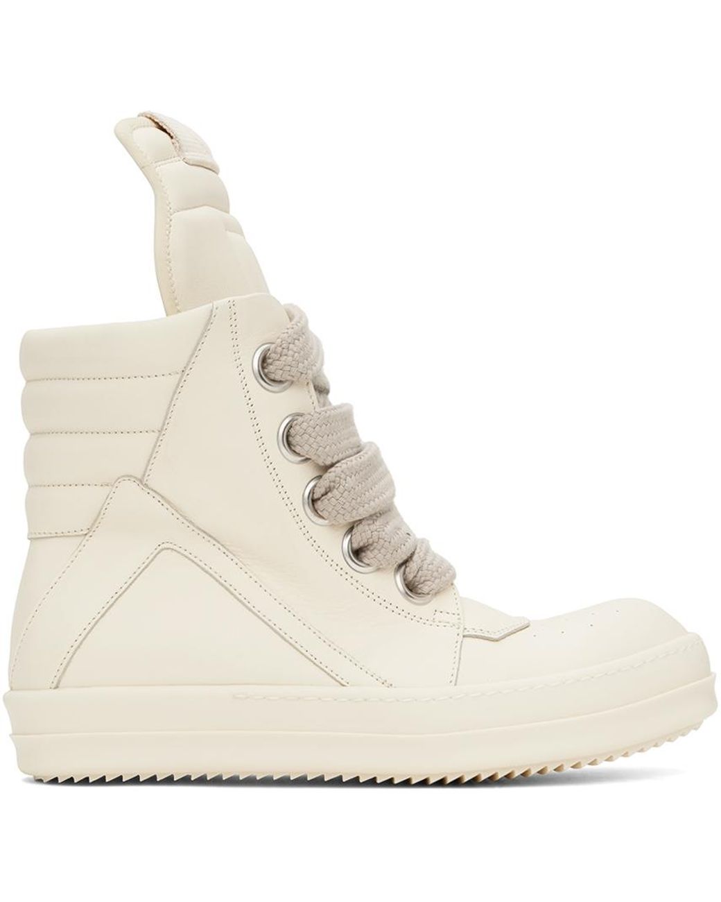 Rick Owens Off-white Jumbo Laced Geobasket Sneakers for Men | Lyst UK