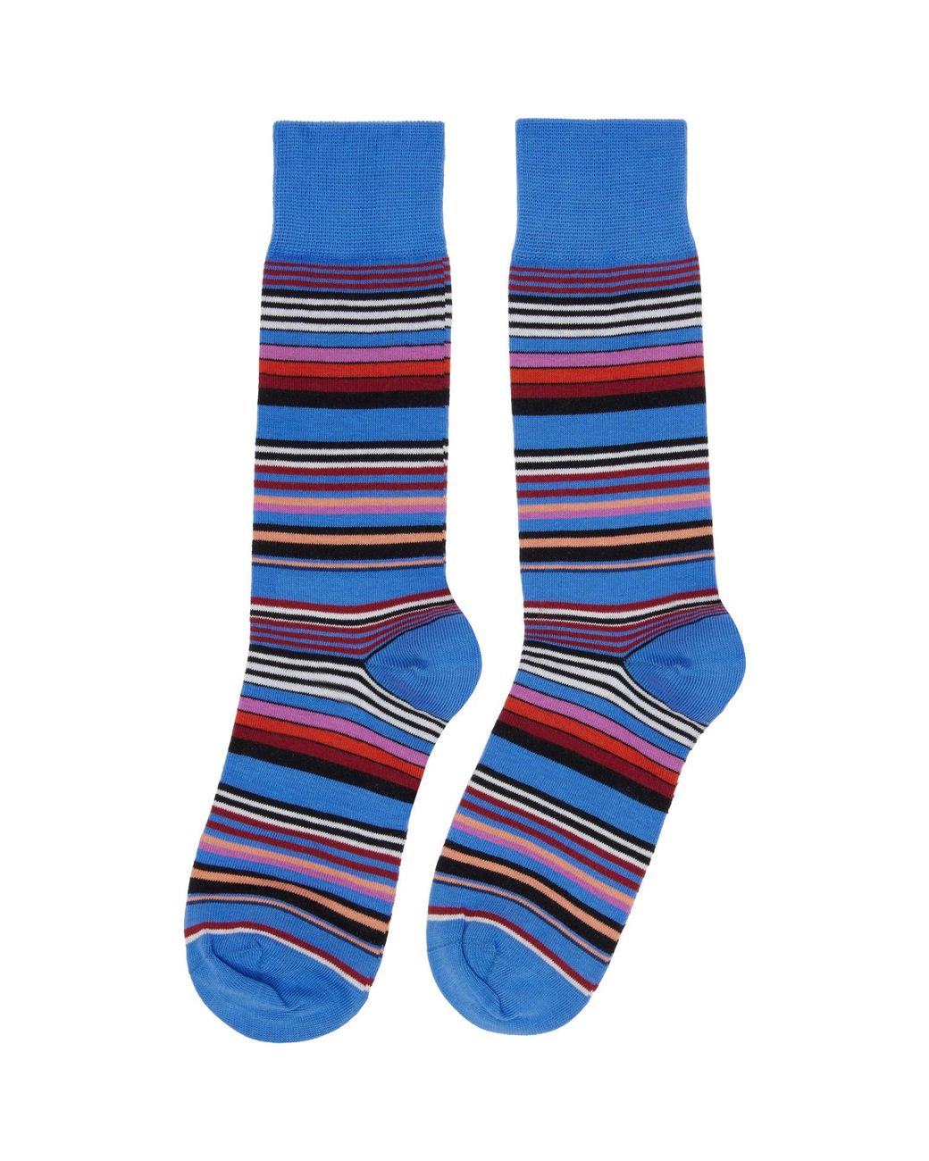 Paul Smith Blue Three-Pack Stripe Socks for men
