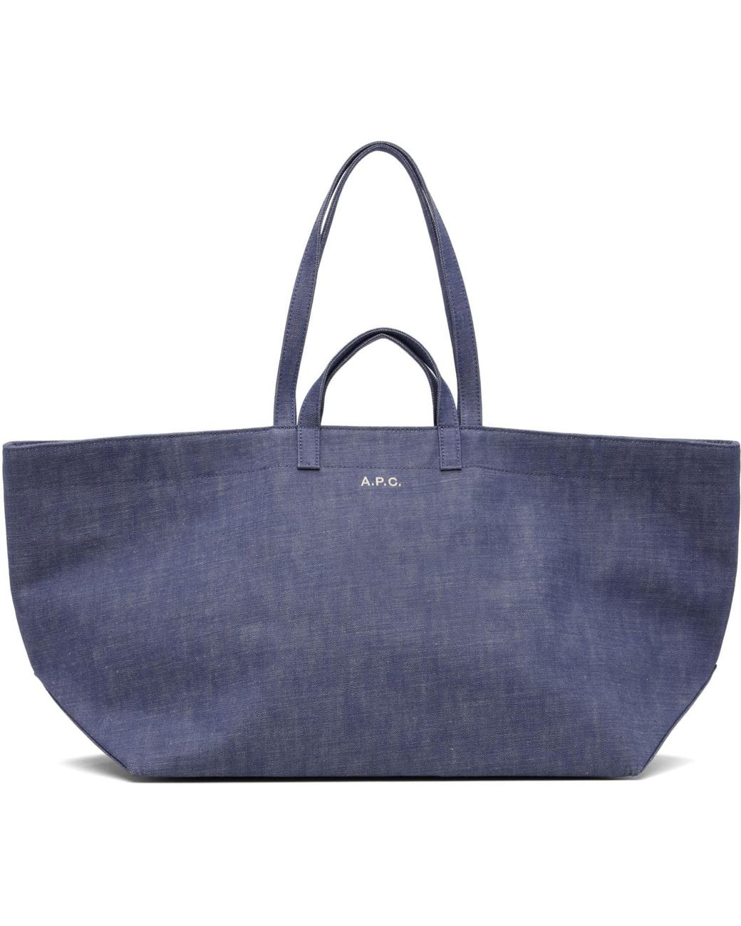 A.P.C. Blue 'Le Drummer' Toile Tote