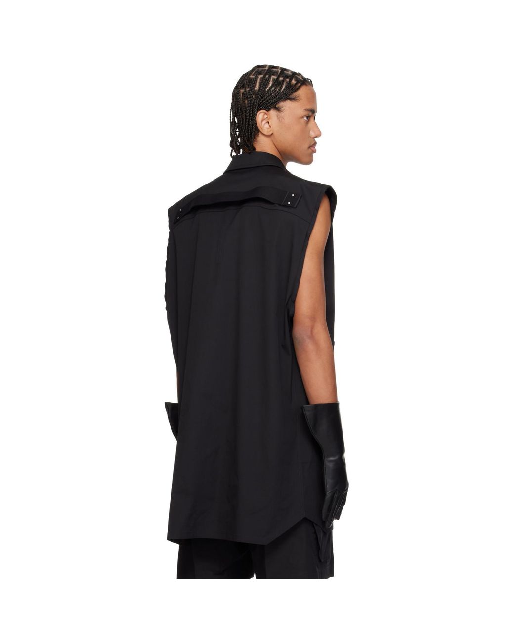 Rick Owens Black Temple Jumbo Sl Overshirt for men