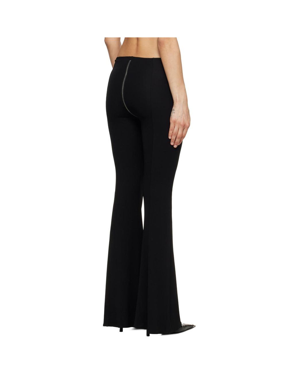 Alexander Wang Black Mid-Rise Zipper Trousers
