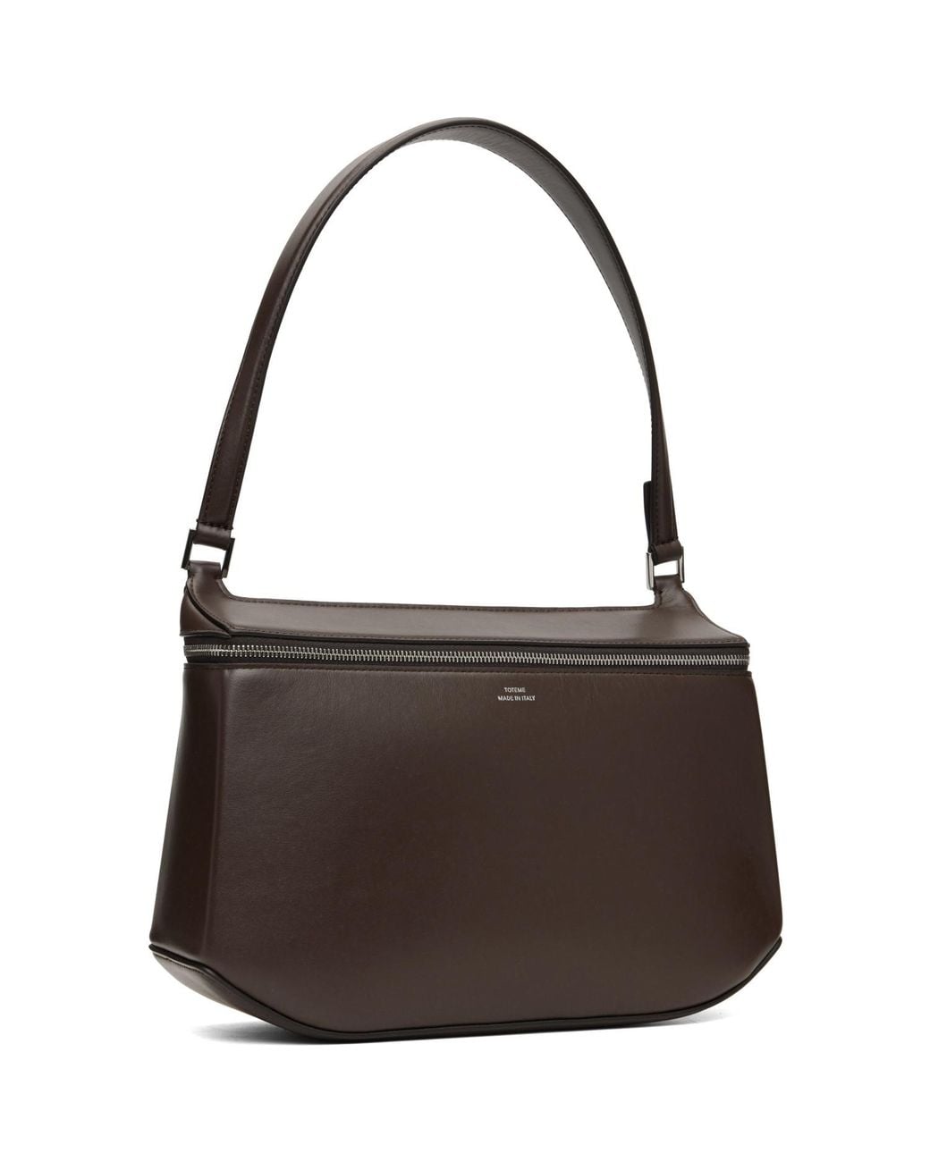 Totême Brown Clip Leather Shoulder Bag
