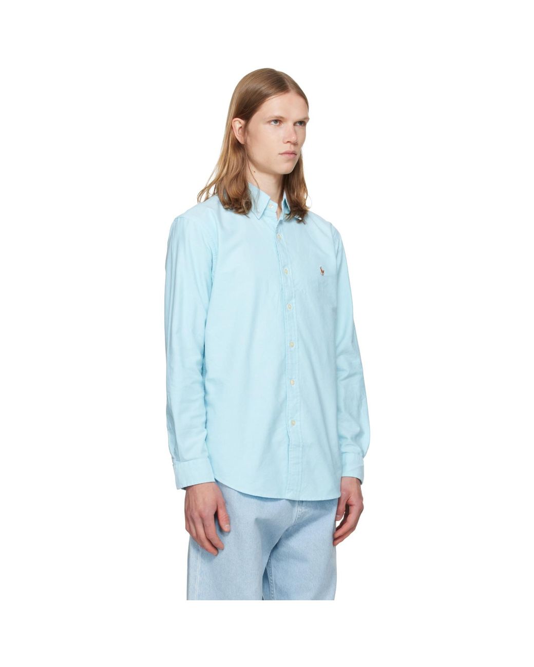 Polo Ralph Lauren Blue 'The Iconic Oxford' Shirt for men