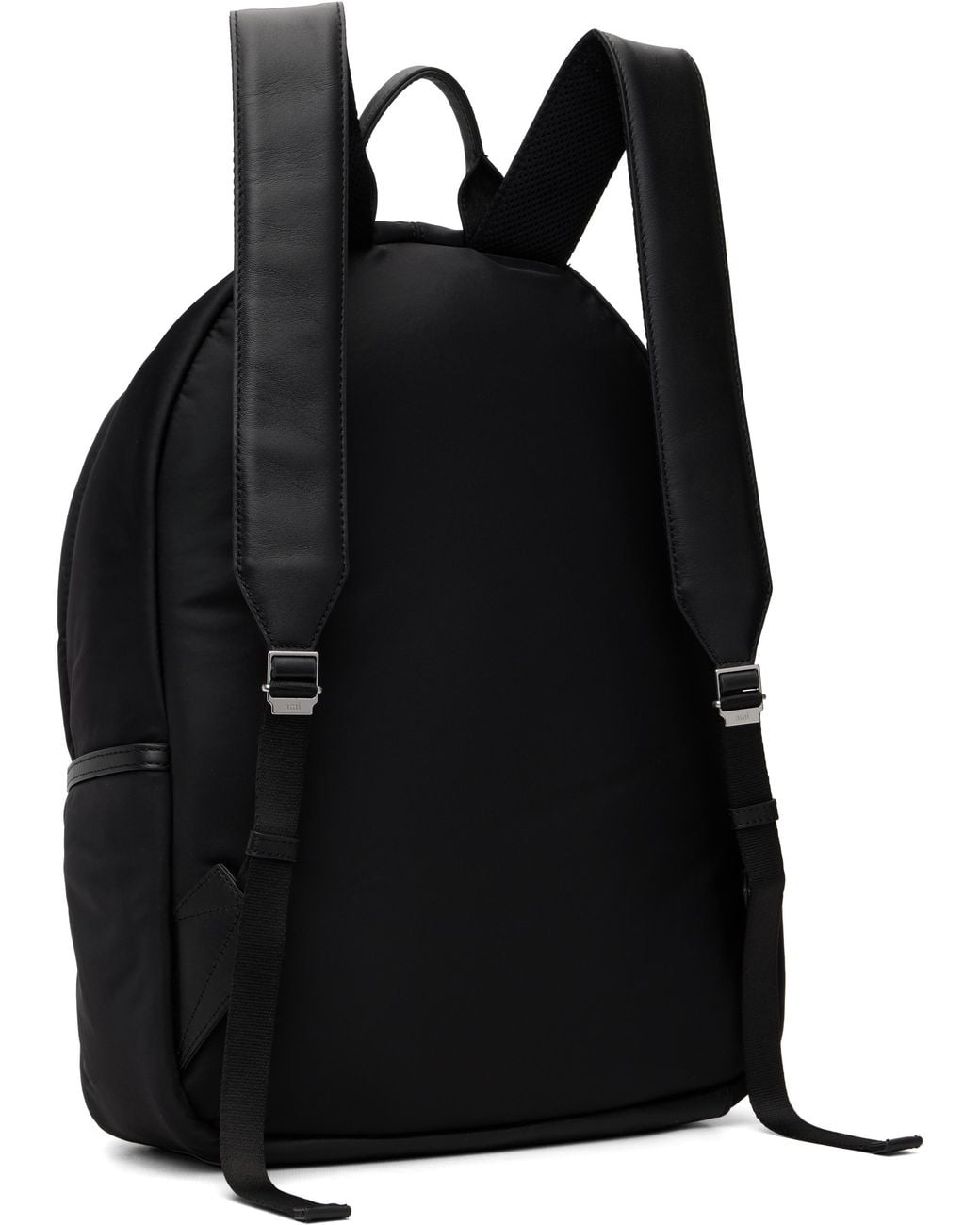 AMI Black Nylon Marcel Backpack for men