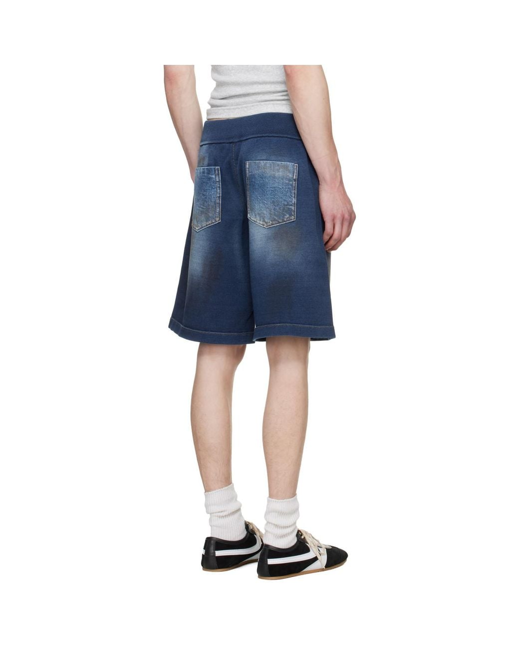 DSquared² Blue Knit Shorts for men