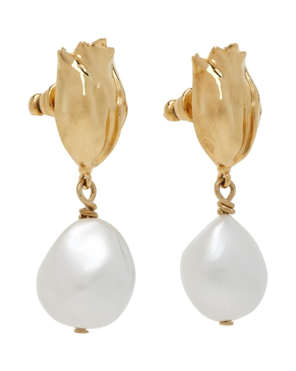 Chloé White 'The Tulip' Earrings