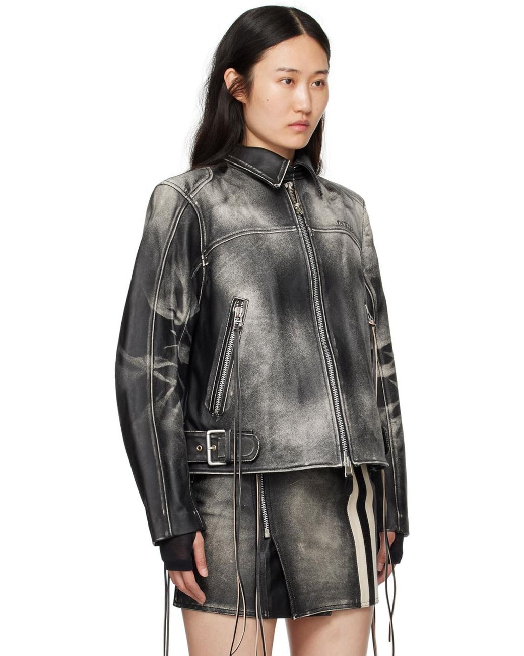 ジャケット・アウター eytys flux leather jacket Eytys Ssense Exclusive Flux Leather Jacket in Black | Lyst