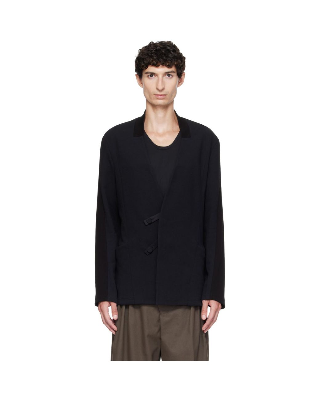 Kiko Kostadinov Black Koru Slim Blazer for men