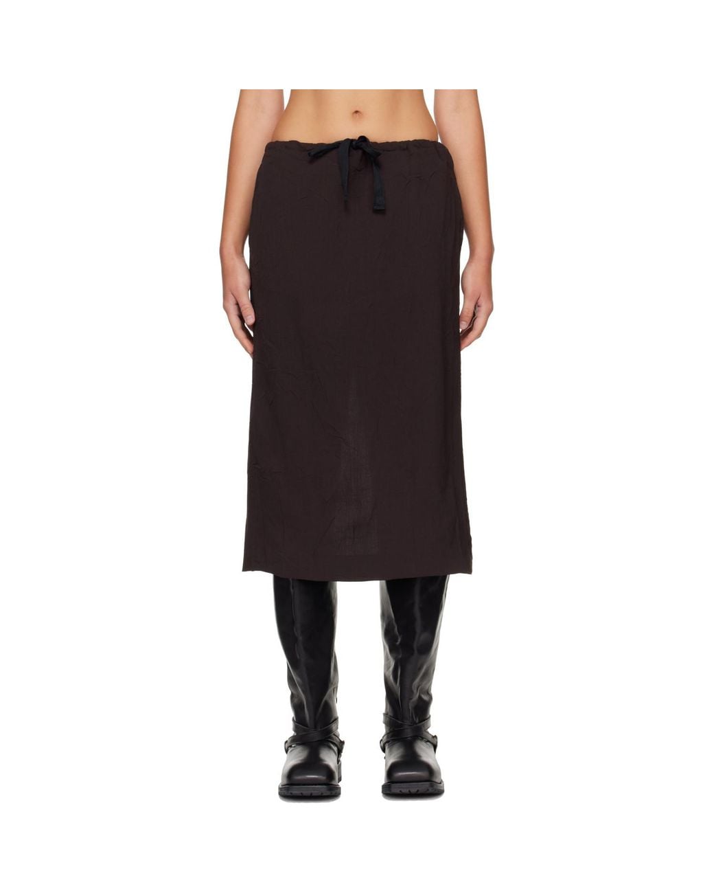 Our Legacy Black Crush Midi Skirt