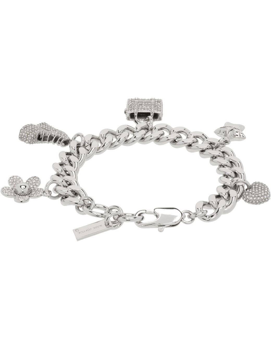 Marc Jacobs Black 'the Pave Mini Icon Charm' Bracelet